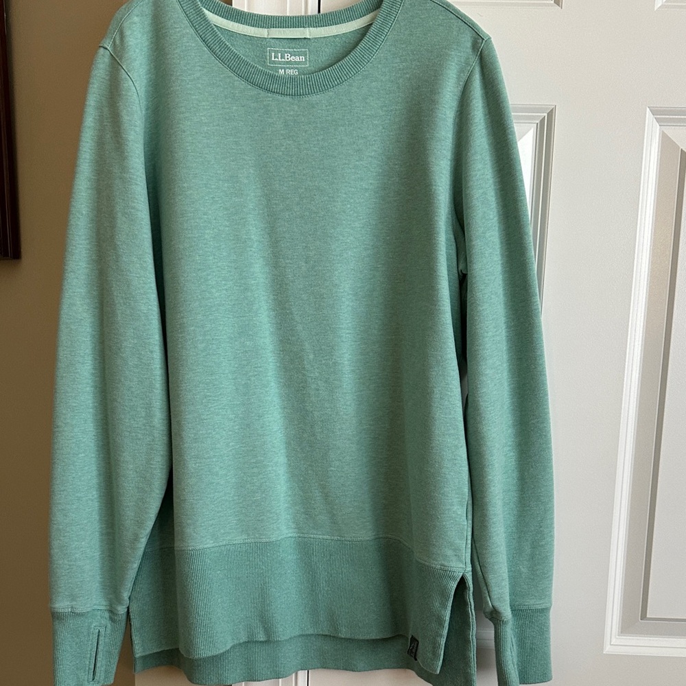 L.L. Bean Women's Mint Crew Neck Sweater